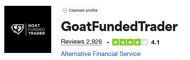 goat funded trader trustpilot rating